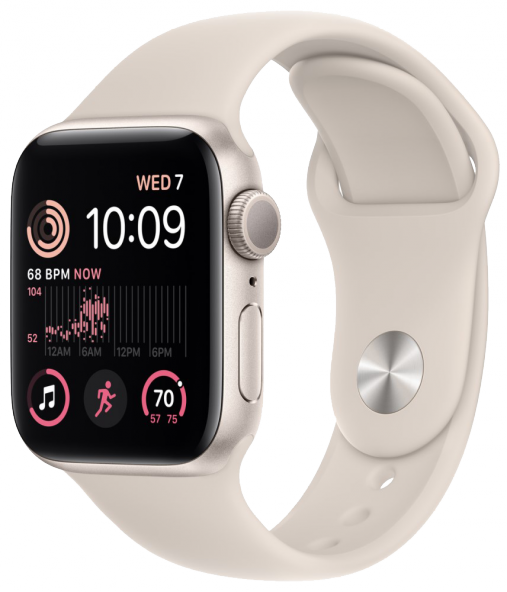 Apple Watch SE 2022 40mm Starlight Sport Band