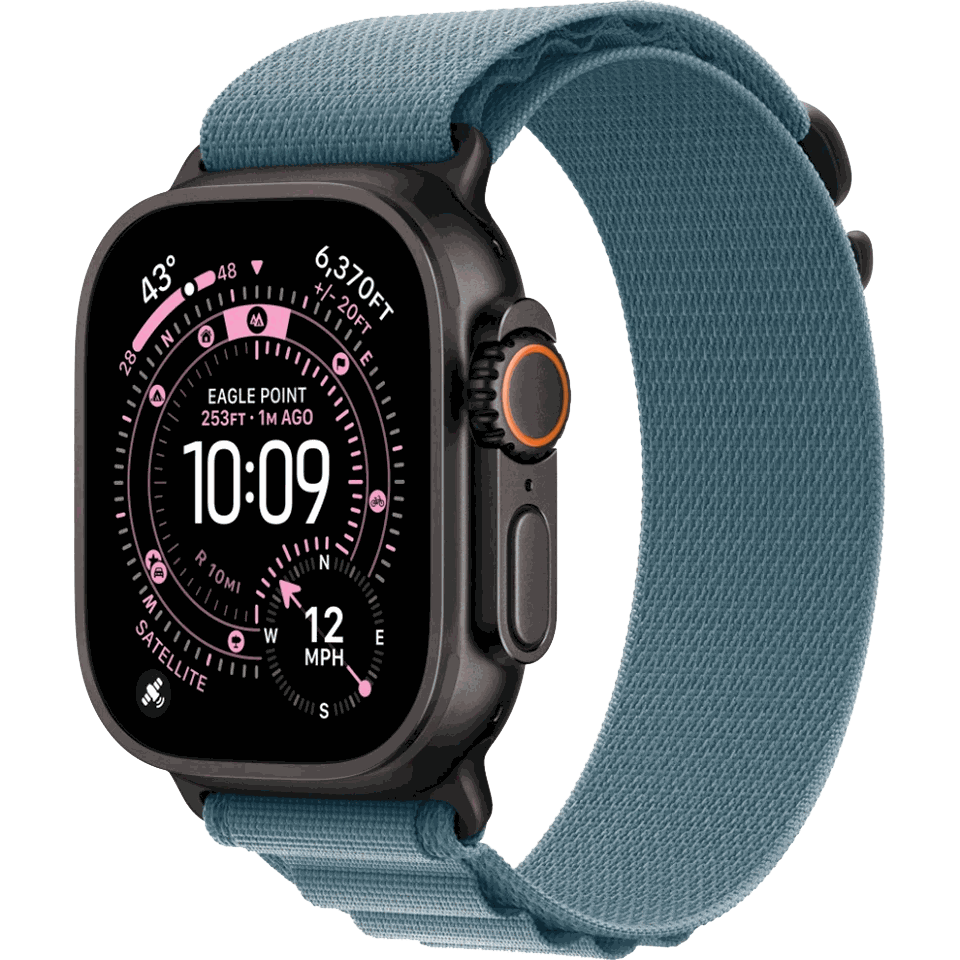 Apple Watch Ultra 3 Black Alpine Loop Light Blue